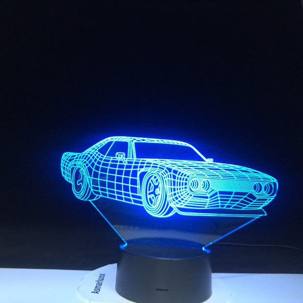 3D LED Car Shape Night Lights Colors Changing Visual Vehicle Luminaria Table Lamp Sleeping Lighting Home Decor Dropship Gift1461