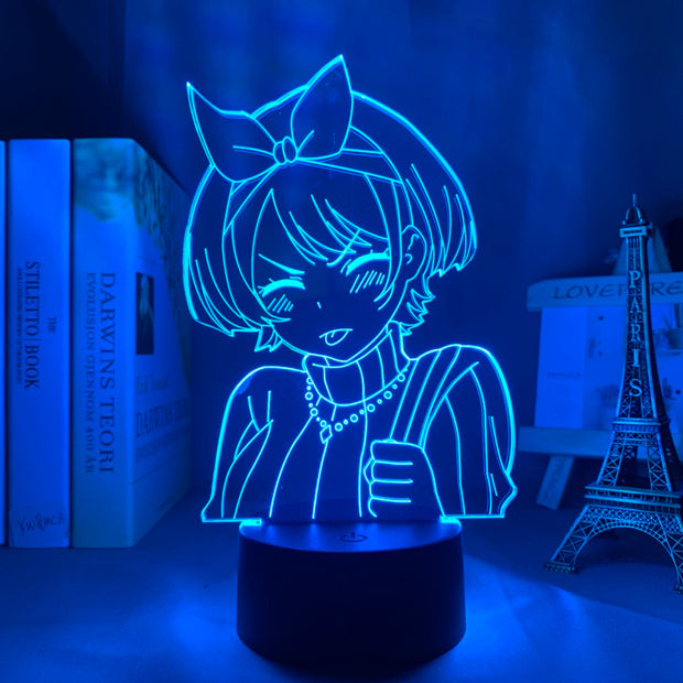 3d Lamp Anime Rent A Girlfriend Sarashina Ruka Night Light for Kids Bedroom Decor Birthday Gift Manga Kanojo Okarishimasu Lamp