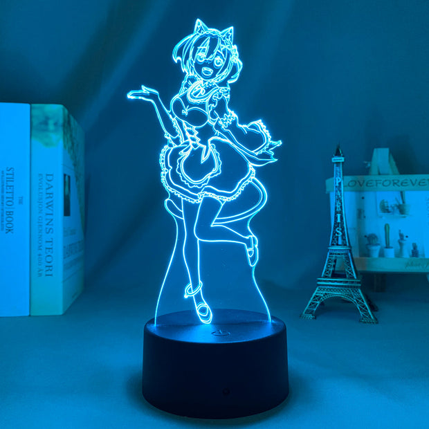 Manga Led Light Re Zero Starting Life In Another World 3D LED Lamp Anime Figure Multiple Color Changes With Remote Control USB link Charging Neon Lights