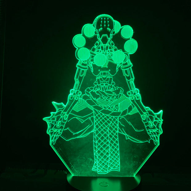Hero Tekhartha Zenyatta Adventurer 3D Illusion Overwatch Wandering Mechanical Monks 3d Lamp for Boy Kid Gift Led Night Light