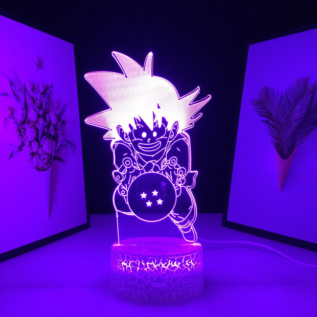 Acrylic 3D LED Lamp Anime Figure Neon Lights Atmosphere Lamp for Child USB Link Charging Color Change With Remote Control