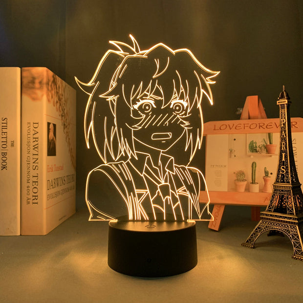 High Rise Invasion Nise Mayuko 3D LED Lamp Anime Figure Bedroom Desk Decoration Small Night Light for Children's Festival Birthday Gifts Neon Lights With Remote