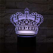 Crown Hat 3D LED Night Lamp Romantic Bedroom Table Lamp Valentines Gifts for Lovers Couples Kids Sleeping Light 3D-2006