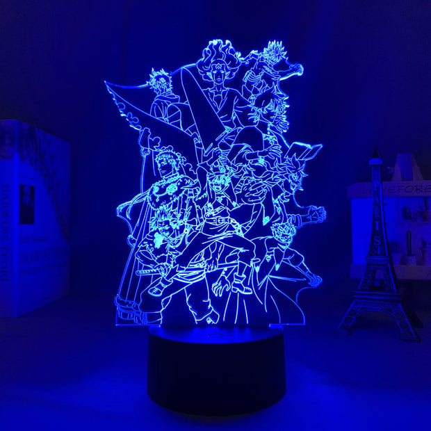 3d Led Lamp Anime Black Clover Group Wallpaper for Kids Bedroom Decor Nightlight Birthday Gift Room Desk Lamp Bleach Nel Tu