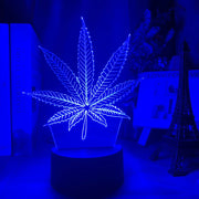 Acrylic Led Night Light Weed Usb Battery Powered Table Lamp Color Changing Touch Sensor Home Decor Light Kids Bedroom Nightlight