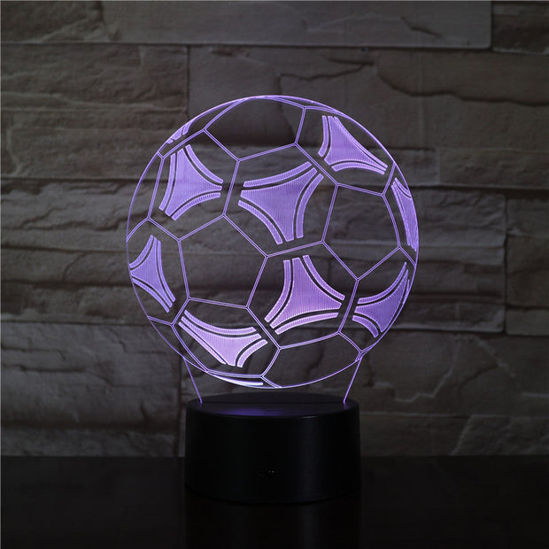 Gift for Boyfriends 3D Soccer Fan Soccer Ball Style Led Night Light for Bedroom Decor Remote Touch Control Dropshipping 3376
