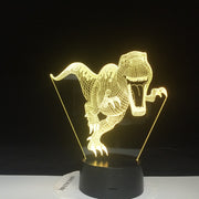 Dinosaur Visual Optical Illusion Kids Table Lighting 7 Colors Changing Light Fixtures LED 3D Night Light illuminator Dropshiping