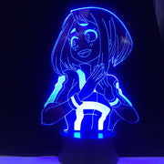 Ochaco Uraraka Anime Lamp My Hero Academia Boku 3D LED Nightlights ANIME LAMP Kids Child Boys Bedroom Decor Acrylic Table Lamp