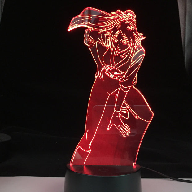 Bleach Yoruichi Shihouin for Home Decoration Nightlight Cool Birthday Gift Acrylic Led Night Lamp Yoruichi Bleach 3d Light Anime