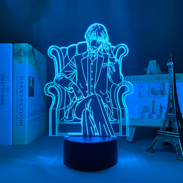 3D LED Lamp Anime Figure Manga Moriarty The Patriot William James Moriarty Bedroom Desk Decoration Small Night Light for Children's Festival Birthday Gifts Neon Lights With Remote