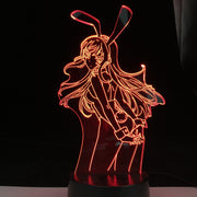 Anime Waifu Mai Sakurajima Led Night Light for Bedroom Decor Mai Light Gift for Friend Sakurajima Bunny Girl Led Lamp Anime Gift 1 order