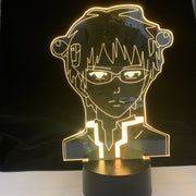 Anime Lamp The Disastrous Life of Saiki K for Bedroom Acrylic 3D Lamp Decor Nightlight Fans Birthday Christmas Party Gift