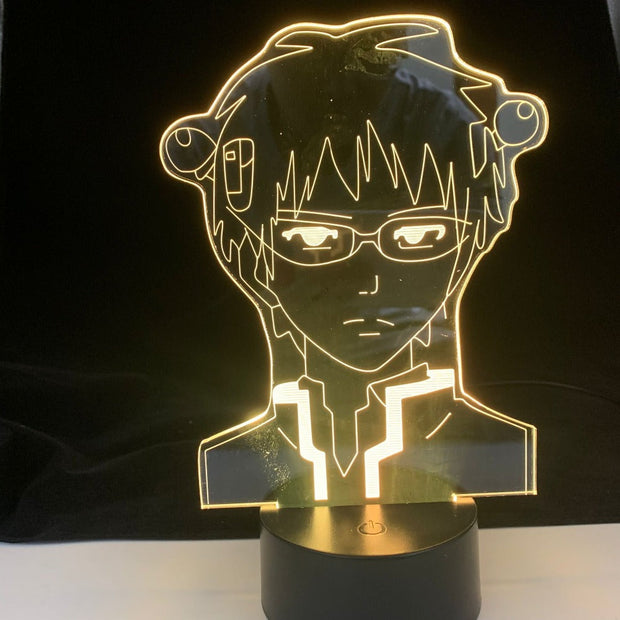 Anime Lamp The Disastrous Life of Saiki K for Bedroom Acrylic 3D Lamp Decor Nightlight Fans Birthday Christmas Party Gift