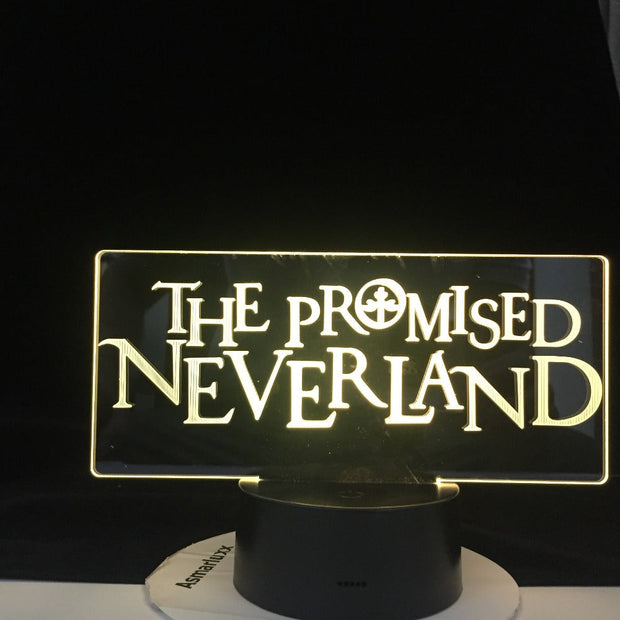 PROMISED NEVERLAND LOGO 3D LED ANIME LAMP Led Night Light Touch Colorful Nightlight for Home Decor 16 Colors Remote Control