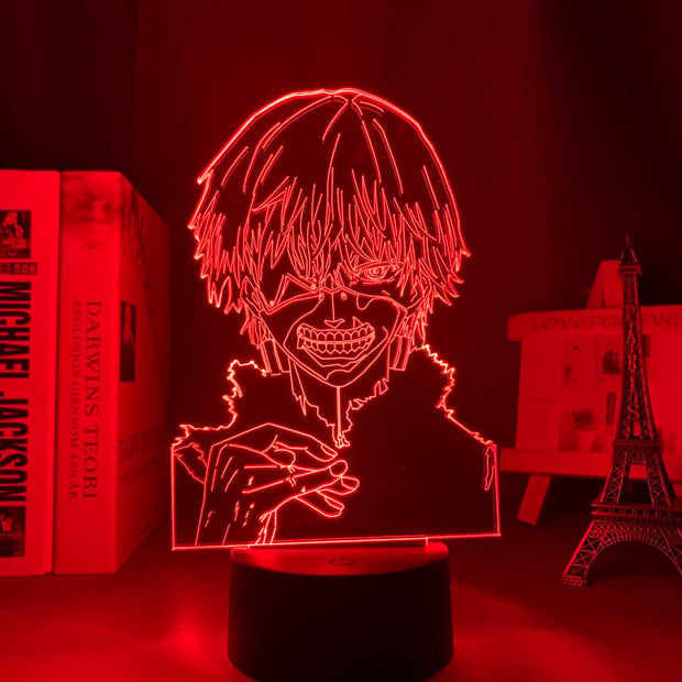 Anime 3d Lamp Tokyo Ghoul Ken Kaneki for Bedroom Decor Nightlight Cool Birthday Gift Acrylic Led Night Light Tokyo Ghoul