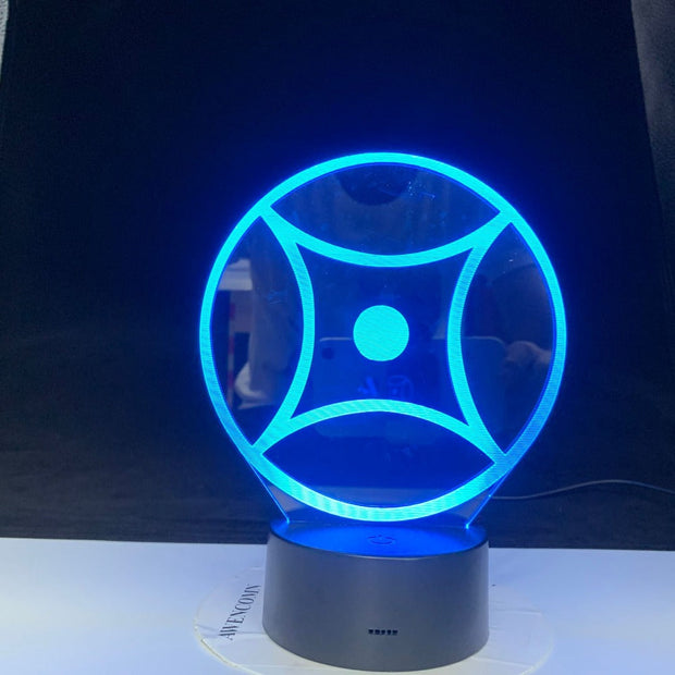 Abstract Special Logo 3D LED Lamp Night Light RGBW Bulb Party Decoration Christmas Gift Cartoon Luminaria Lampara Remote Control