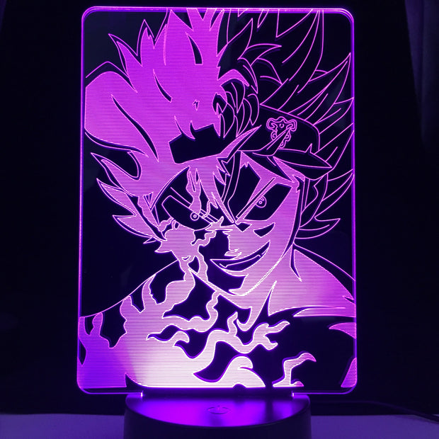 Black Clover Asta Light for Kids Bedroom Decor Night Light Birthday Gift Manga Gadget 3d Lamp Anime Dropshipping Lights 1 order