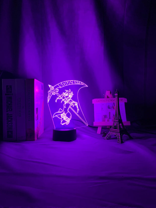 Anime Soul Eater Maka Albarn Figure Kids Led Night Light for Home Decoration Girls Room Bedside Desk 3d Lamp Gift Color Changing