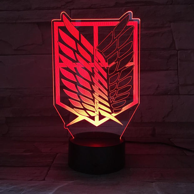 Anime Attack on Titan Night Light Led Logo Children Kids Boys Gift Manga Japanese Anime Bedroom Desk Lamp Shingeki no Kyojin