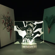 Bleach Anime Yoruichi Shihouin  Night Light Home Bedroom Table Decoration for Children's Festival Birthday Gifts 7 Color Changes  LED Lamp