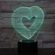 Hearts Remote Touch Control 7/16 Colors Change 3D LED Night Light Sleep Bedroom Decor Lamp Man Boys Lovers Dropship Gift 2047