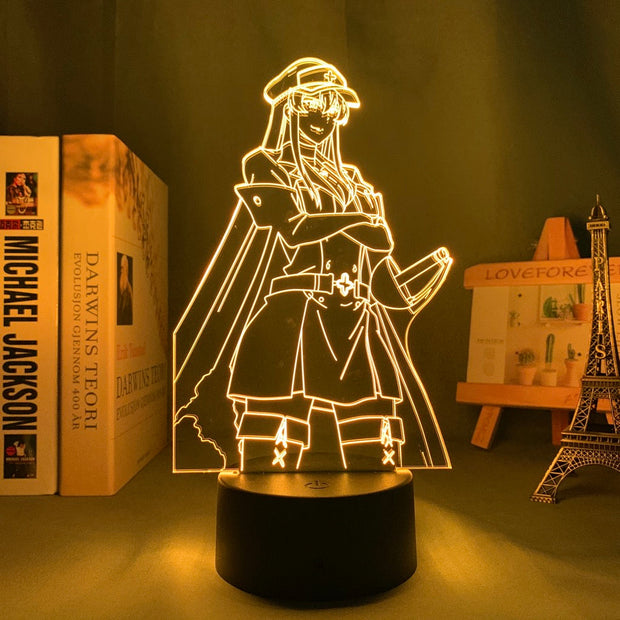 Anime 3d Lamp Akame Ga Kill Esdeath LED Night Light for Room Decor Nightlight Birthday Gift Manga Akame Ga Kill Neon Light