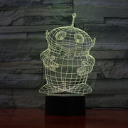 Teletubbies Night Light LED Decor 3D Illusion Touch Sensor Child Kids Gift Baby Nightlight Cartoon Table Lamp Bedroom Decoration