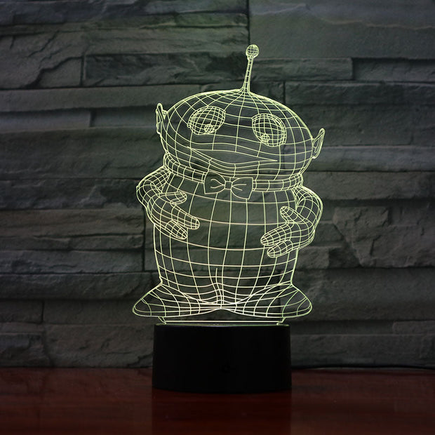 Teletubbies Night Light LED Decor 3D Illusion Touch Sensor Child Kids Gift Baby Nightlight Cartoon Table Lamp Bedroom Decoration