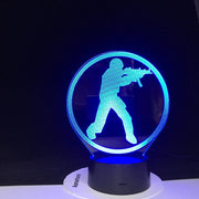 Soldier 3d Lamp Colorful Touch Gradual Led Visual Led Night Light Gift Decoration Table Lamp Lovely Cartoon Children's Toys