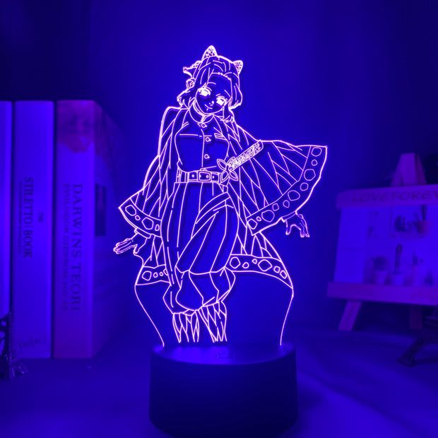 Anime Figure 3D Night Lamp Kimetsu No Yaiba Shinobu Kocho Home Decor Children's Festival Birthday gifts USB link Charging