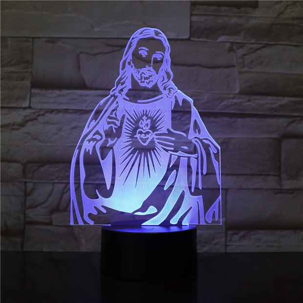 Jesus Figure 7 Colors Change Night Lamp 3D LED Table Light for Bedroom Sleeping Lamp Home Decor Art Decor Dropshipping 3232
