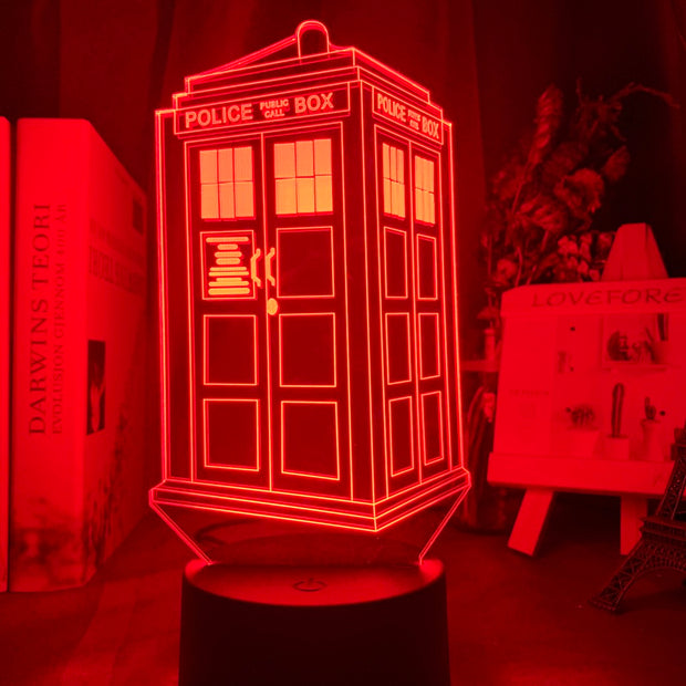 Doctor Who Call Box 3d Optical Led Night Light Lamp for Kids Bedroom Decoration Police Box Gift for Child Room Bedside Lamp