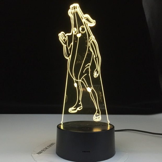 Banana Man Peely Model Season 8 3D illusion Lamp Battle Royale Decoration Night Lights Perfect Stay Home Gifts For Family Friend