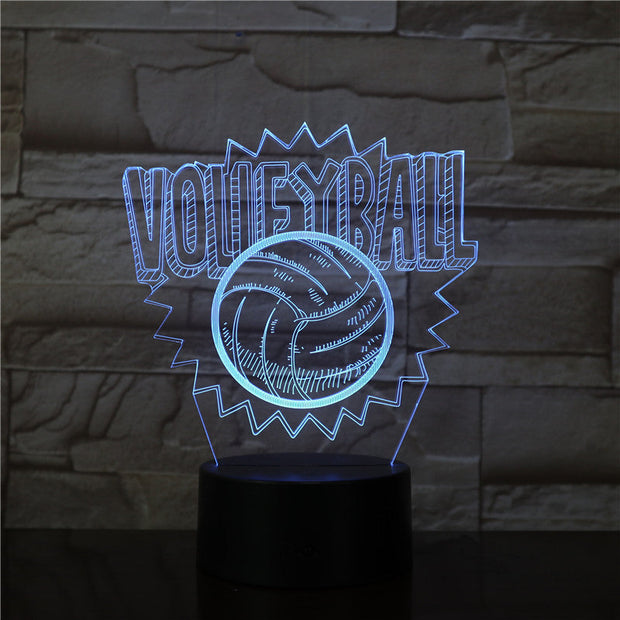 Volleyball 3D Lamp 7 Colors Touch Led Creative Night Table Moderne Desk Lamp 7 Colors Dimmer USB LED Table Lamp Dropship 3469