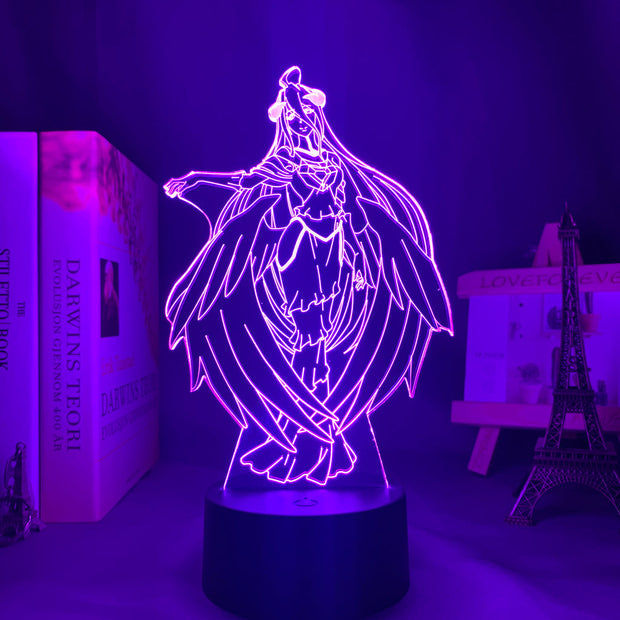 Overlord Albedo Led Night Light for Bedroom Decor Gift Nightlight Anime Waifu 3d Lamp Albedo Overlord