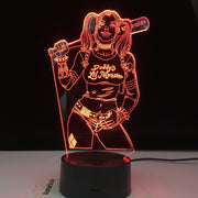 Daddy Lil Monster Comedy Gril Led Lamp Night Light 7 Colors Automatic Changing Child Lamp Bedroom Decor Light Dropshpin