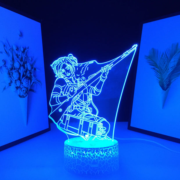 Anime Attack on Titan Annie Leonhart Manga Lamp Multi Color Conversion With Remote Control Compact And Convenient Neon Lamp