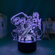 3D LED Lamp Demon Slayer Kimetsu No Yaiba Anime Figure Bedroom Desk Decoration Small Night Light for Children's Festival Birthday Gifts