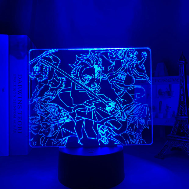 Anime Demon Slayer Kimetsu No Yaiba Led Night Light for Bedroom Decor Light Brithday Gift Manga Demon Slayer Room Desk 3d Lamp