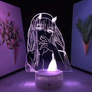 Zero Two Figure Anime 3D Nightlight Child Bedroom Decor Light Manga Kids Gift Night Light Girls Manga Table Lamp