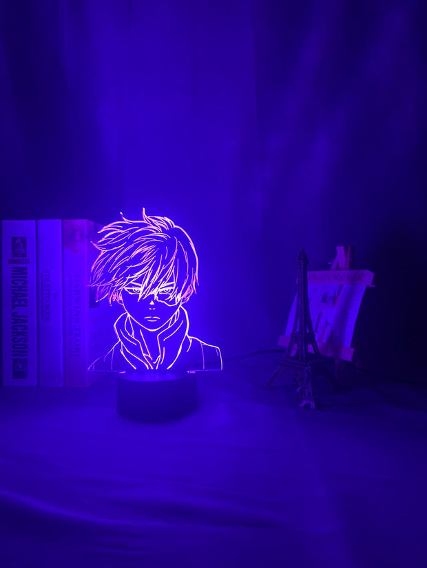 Anime My Hero Academia Shoto Todoroki Face Design Led Night Light Lamp for Kids Child Boys Bedroom Decor Acrylic Table Lamp Gift