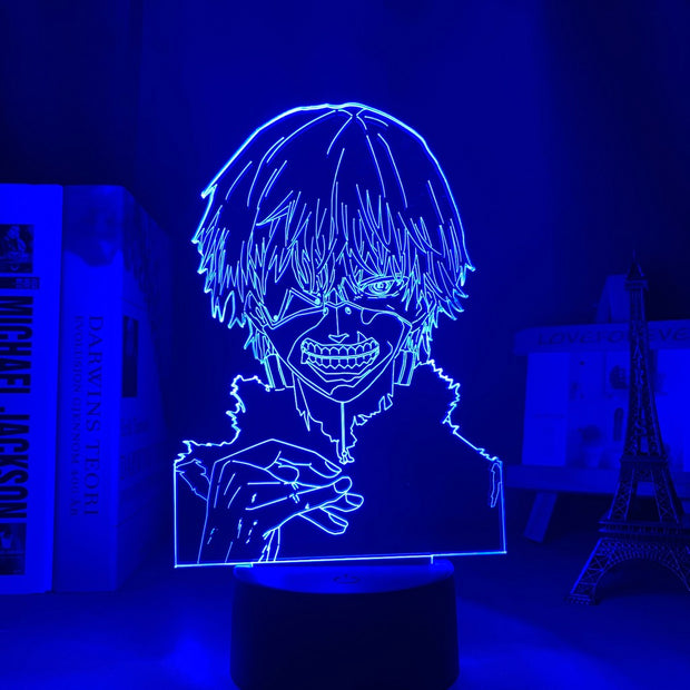 Anime 3d Lamp Tokyo Ghoul Ken Kaneki for Bedroom Decor Nightlight Cool Birthday Gift Acrylic Led Night Light Tokyo Ghoul
