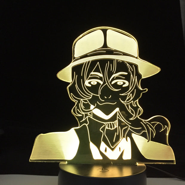 Bungo Stray Dogs Led Night Light Nakahara Chuuya For Bedroom Decor Gift Colorful Nightlight Anime Waifu 3d Lamp Nakahara Chuuya