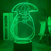 Japanese Anime My Neighbor Totoro Open An Umbrella Bedroom Led Night Light Lamp 3d Illusion Light for Kids Girls Birthday Gift