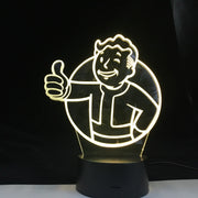 Game Fallout Shelter Colors Changing Nightlight Gift for Kids Child Bedroom Decoration Table Lamp 3d Led Night Light Bedside