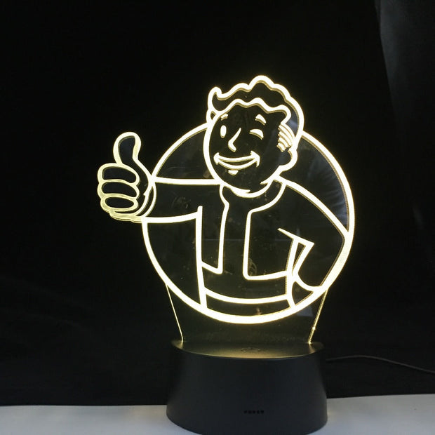 Game Fallout Shelter Colors Changing Nightlight Gift for Kids Child Bedroom Decoration Table Lamp 3d Led Night Light Bedside
