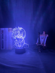 Anime My Hero Academia Shoto Todoroki Face Design Led Night Light Lamp for Kids Child Boys Bedroom Decor Acrylic Table Lamp Gift
