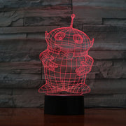 Teletubbies Night Light LED Decor 3D Illusion Touch Sensor Child Kids Gift Baby Nightlight Cartoon Table Lamp Bedroom Decoration