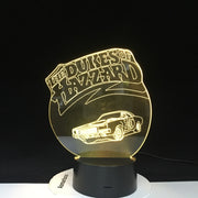 The DUKES OF HAZZARD Night Light Multi 3D Color LED RGBW Lighting Luminaria Table Kids Christmas Gift Birthday Dropship 4077