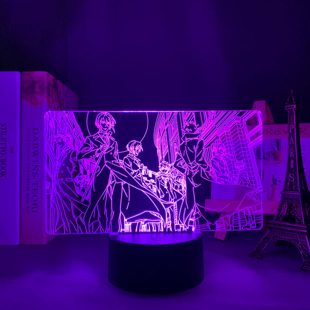 Manga Moriarty The Patriot 3D LED Lamp Anime Figure Bedroom Desk Decoration Small Night Light for Children's Festival Birthday Gifts  Neon Lights With Remote